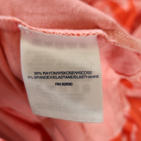 Lands End Women's Size 2X Maxi Dress New Pink Tropical Stretchy Jersey Soft Knit - Picture 6 of 8